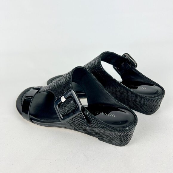 Donald Pliner Womens Ofelia Wedge Sandals Black Python Print size 8.5M - Picture 9 of 16